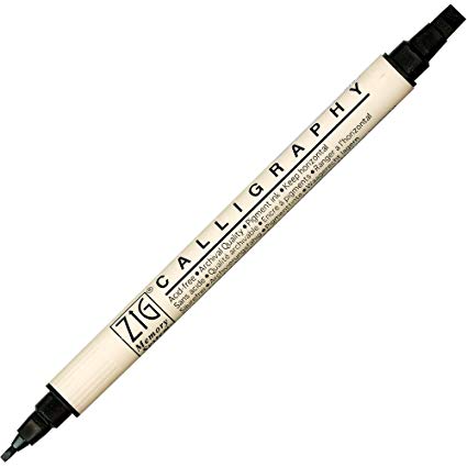 Zig Calligraphy Pen Pure Black (2/5mm) - Click Image to Close